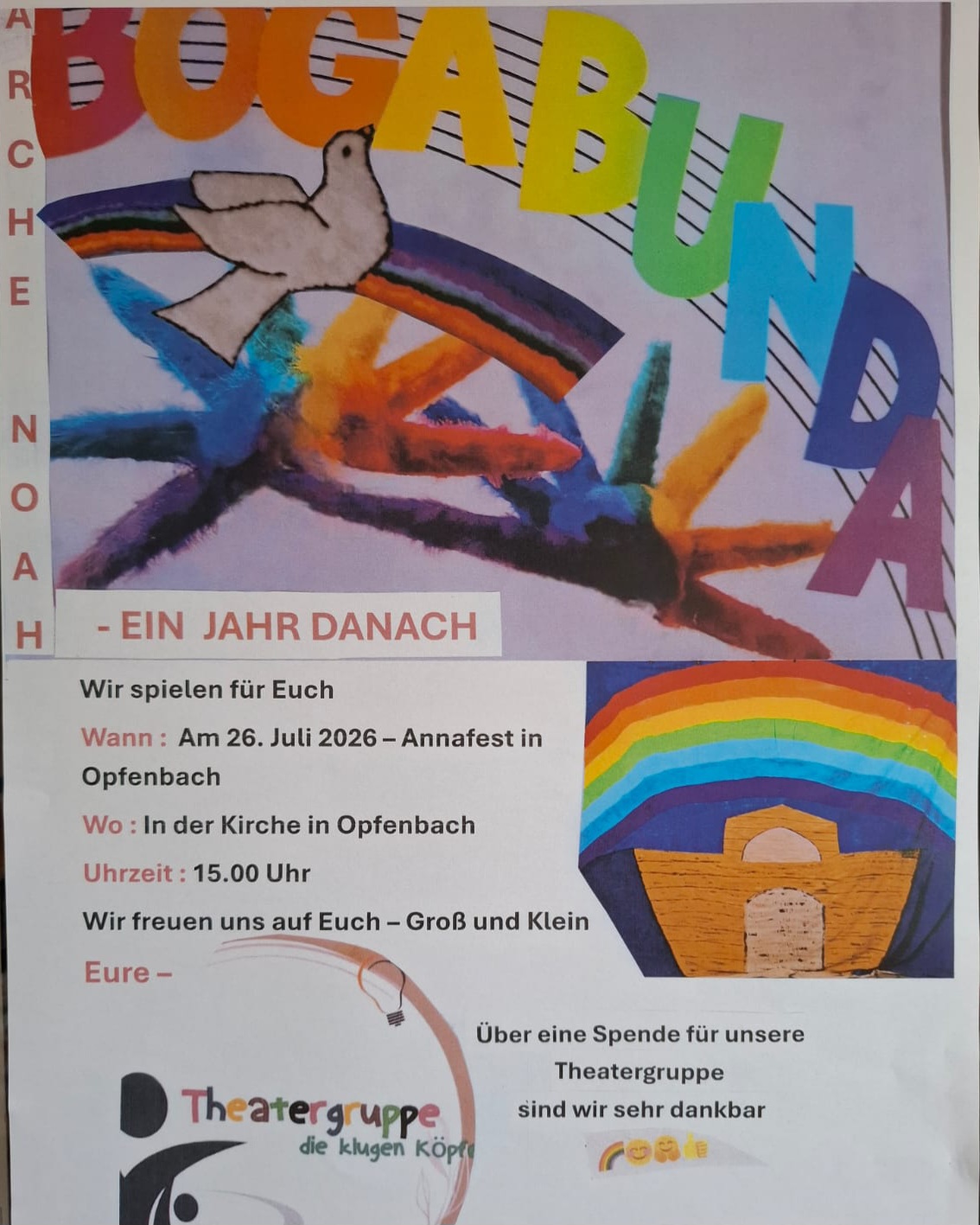 Plakat Theatervorführung Kluger Köpfe